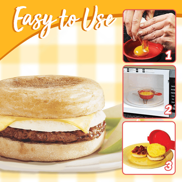 Easy Microwave Egg Cooker (2PCS)