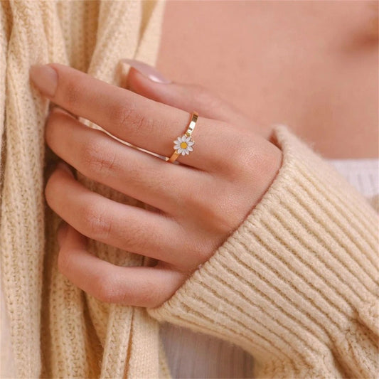Cute Daisy Fidget Ring