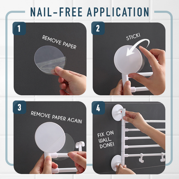 Nail-free 4-layer Towel Rack